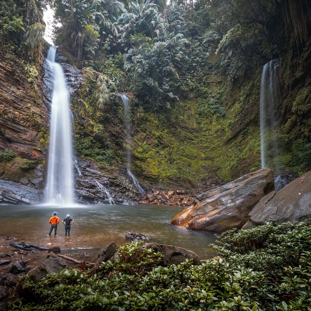 Three Sisters Waterfall — Sarawak, Malaysia, Asia