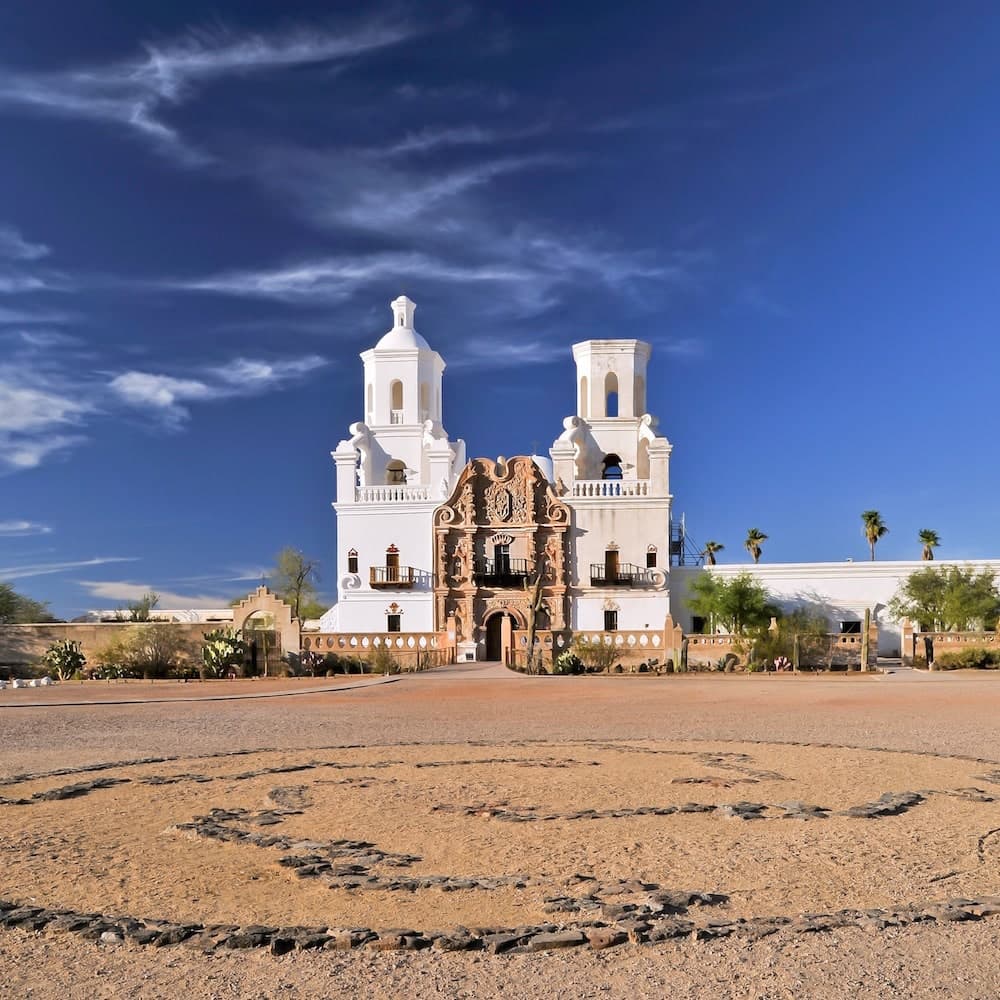 San Xavier del Bac Mission — Tucson, Southern Arizona, Arizona, United States, North America