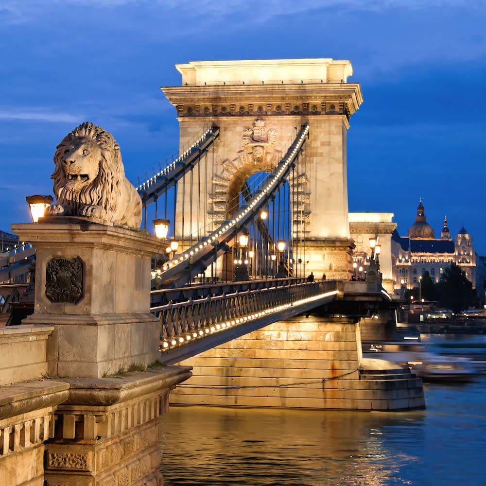 Chain Bridge — Budapest, Hungary, Eastern Europe