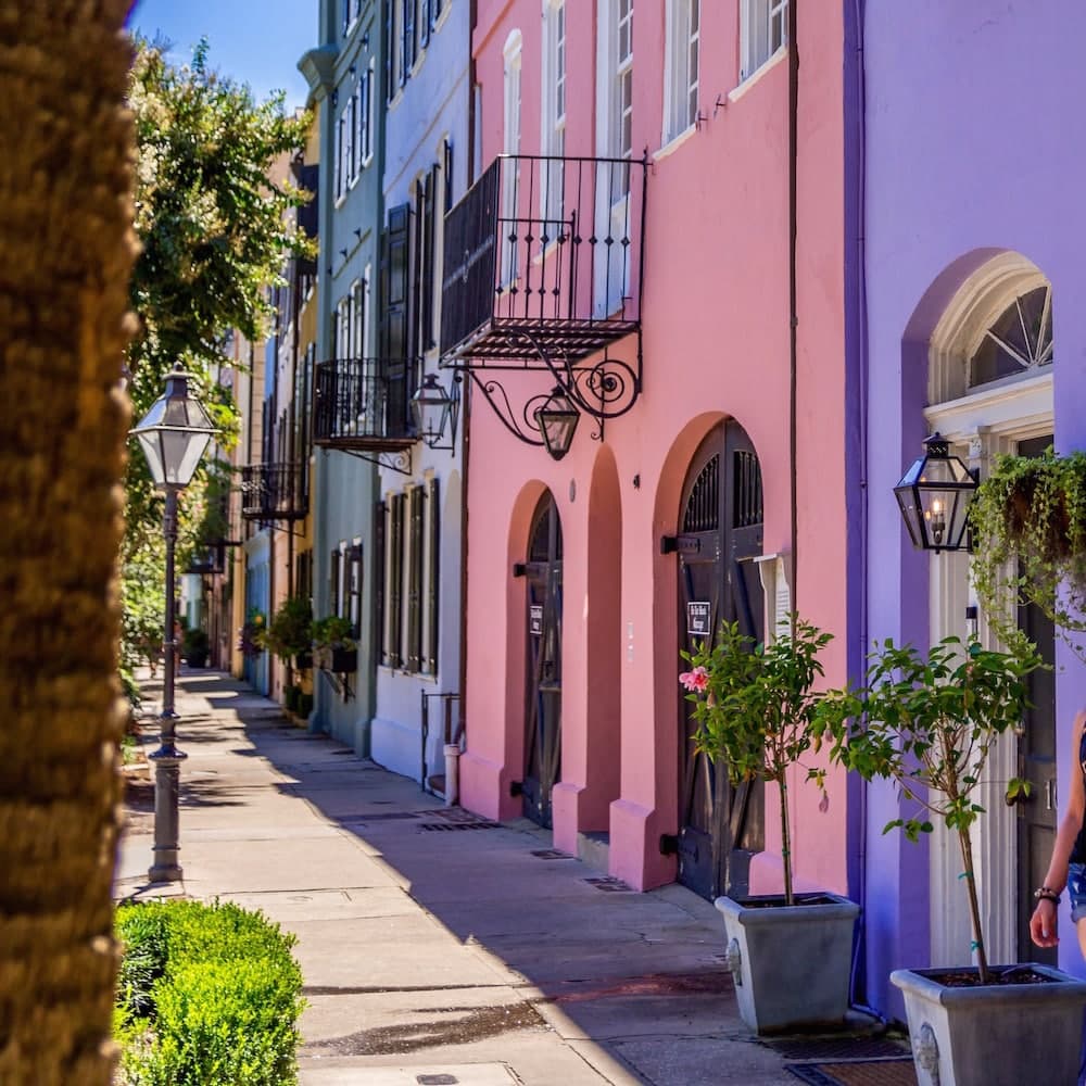 Rainbow Row — Charleston, South Carolina, United States, North America