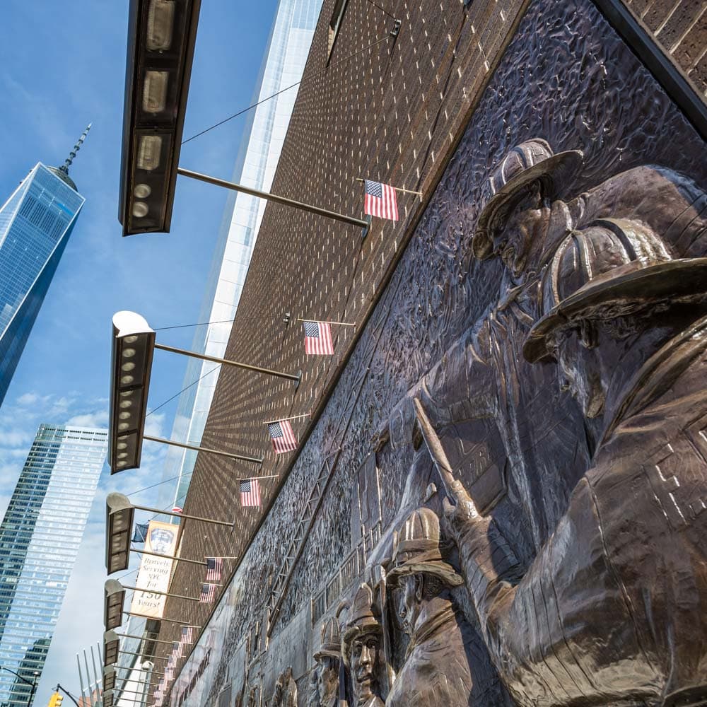 FDNY Memorial Wall — New York City, New York, United States, North America
