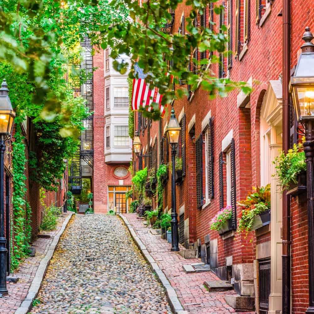 Acorn Street — Boston, Massachusetts, United States, North America