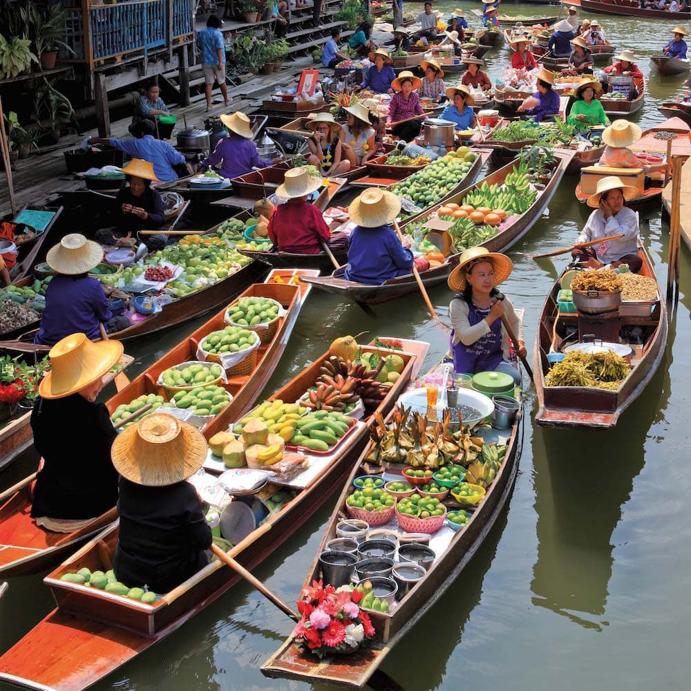 Damnoen Saduak Floating Market — Thailand, Asia
