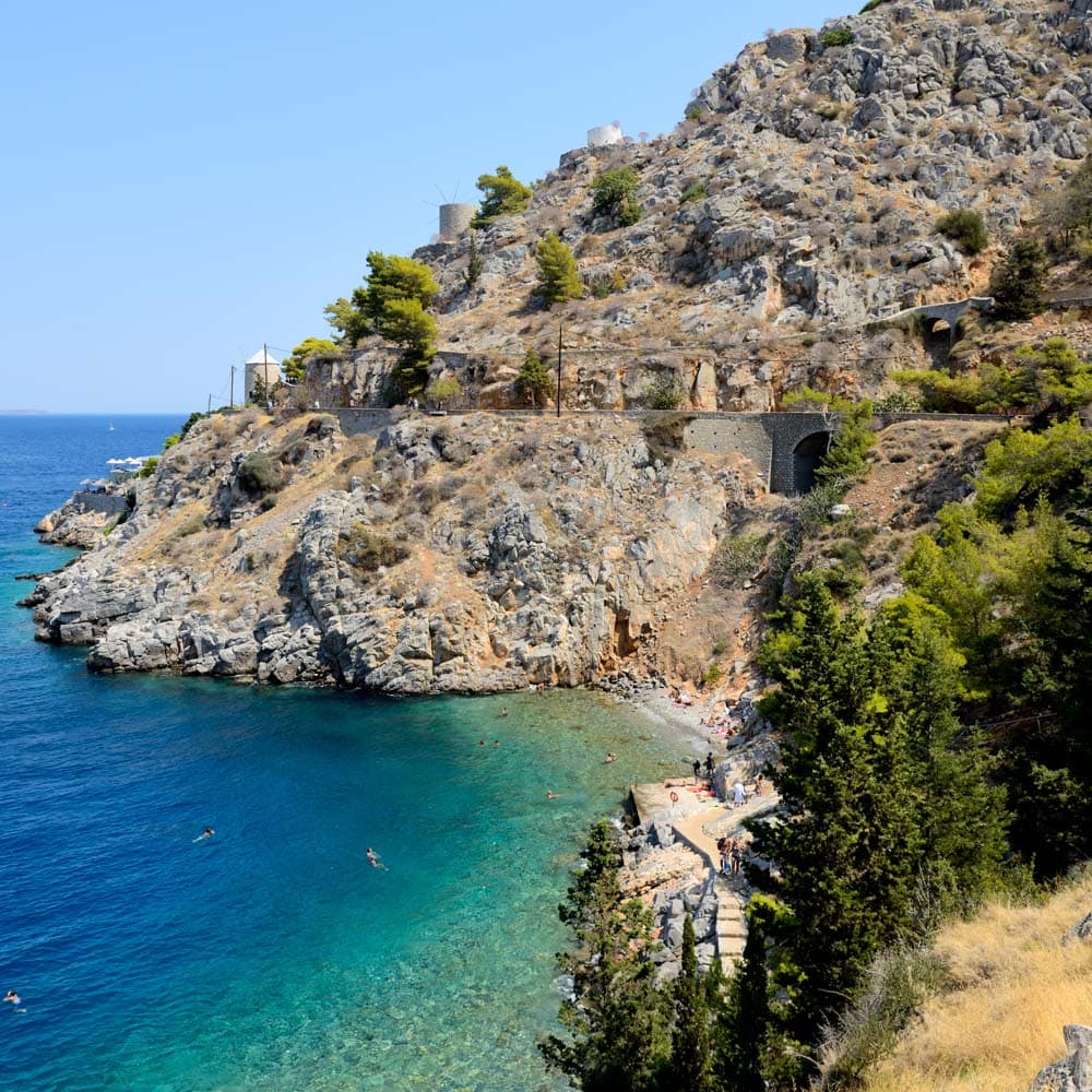 Avlaki Beach, Hydra — Greece, Western Europe