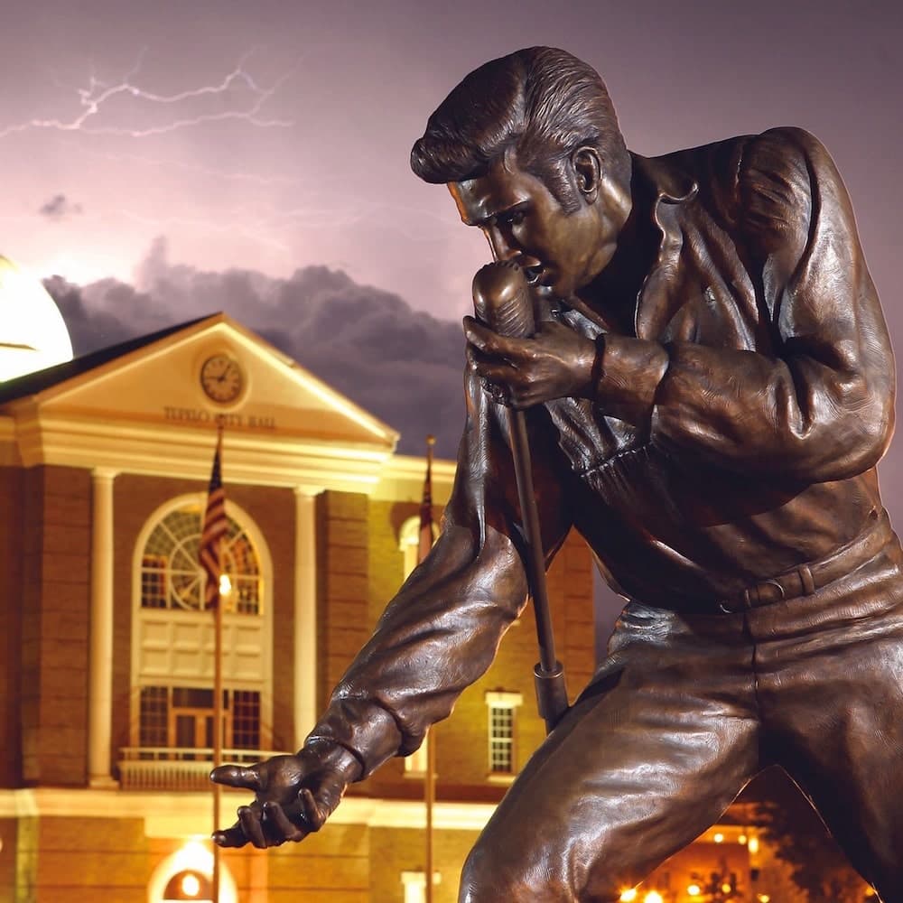 Elvis Presley Homecoming Statue — Tupelo, Mississippi, United States, North America