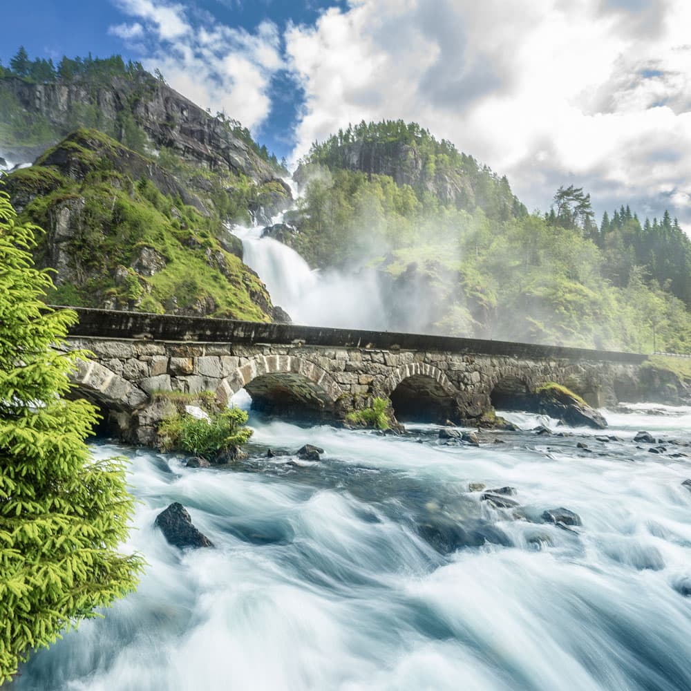 Latefossen Waterfall — Norway, Scandinavia
